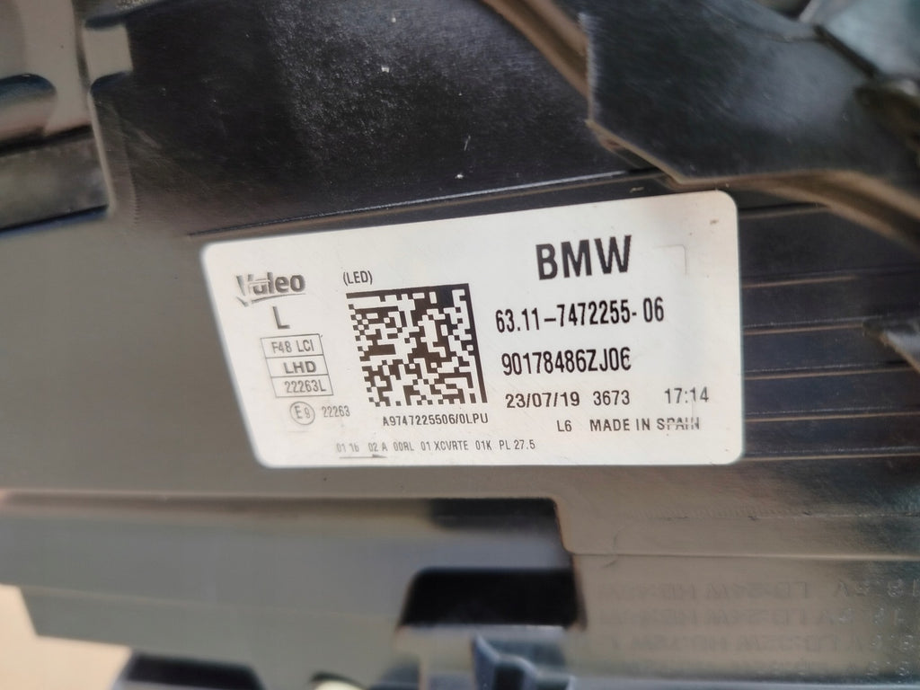 Frontscheinwerfer BMW X1 F48 747225506 Full LED Links Scheinwerfer Headlight SCH3503226590eq