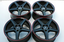 Laden Sie das Bild in den Galerie-Viewer, 4x Alufelge 18 Zoll 7.5" 5x112 44ET Matt Schwarz A2054011100 Mercedes-Benz Amg FEL7123664181mt