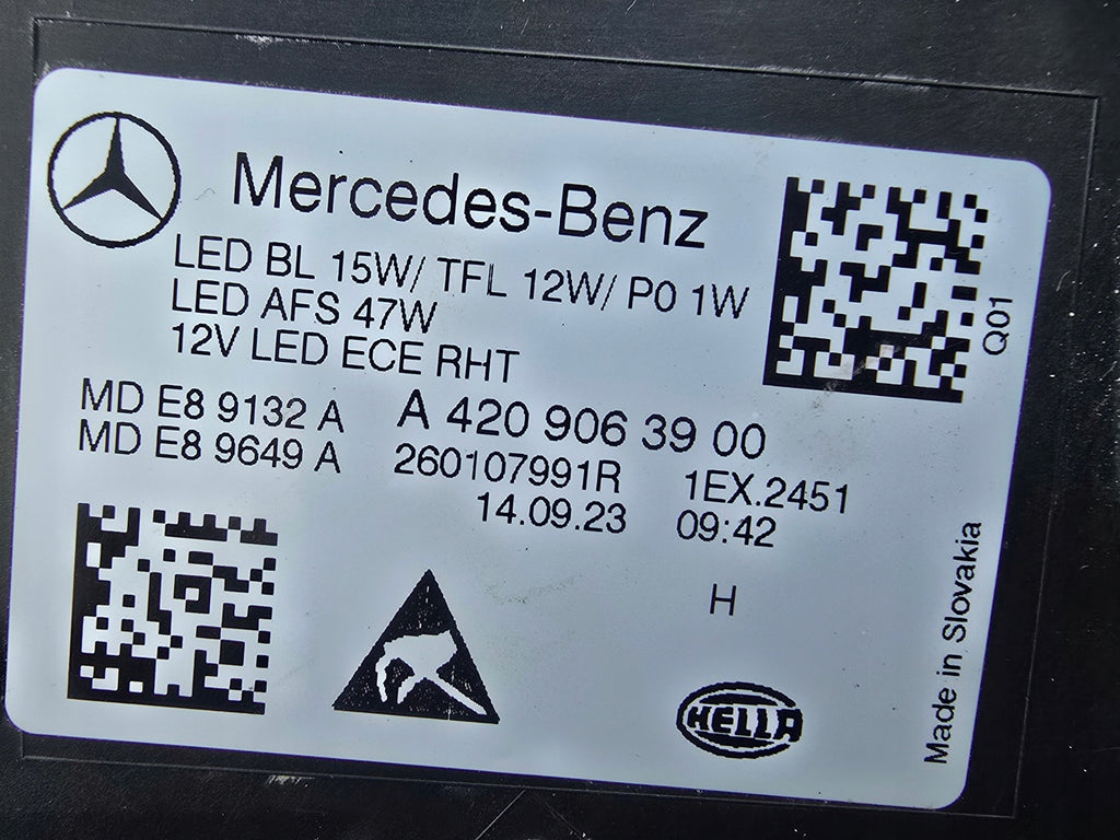 Frontscheinwerfer Mercedes-Benz Citan W420 A4209063900 Full LED Rechts Headlight SCH4680088525xs