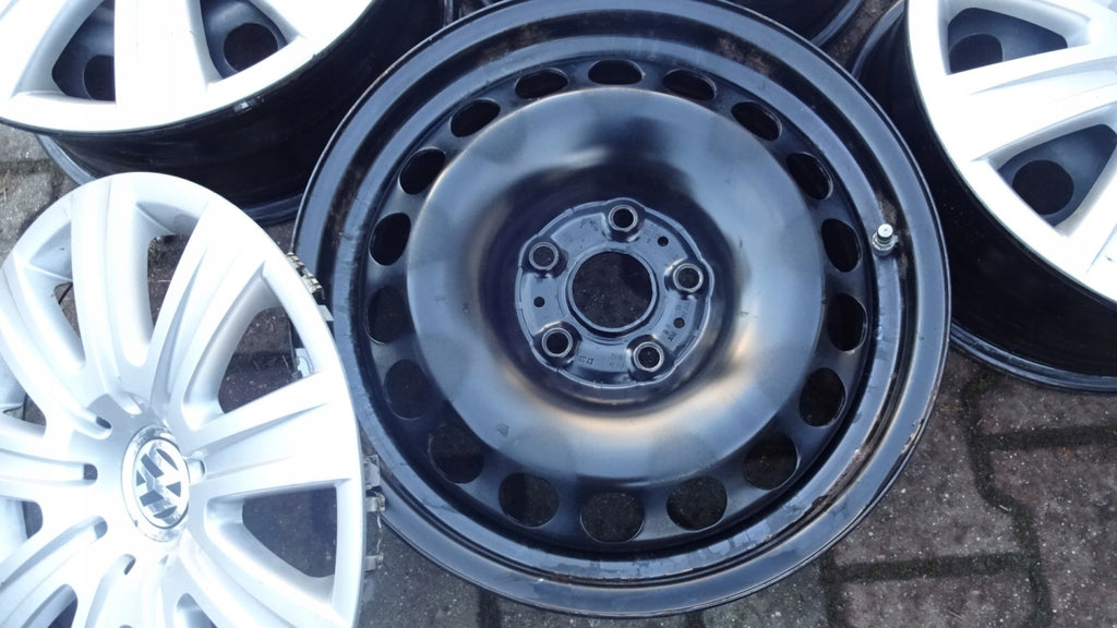 4x Alufelge 16 Zoll 6.5" 5x112 33ET 7N0601027B VW Tiguan Rim Wheel FEL6076593427oa