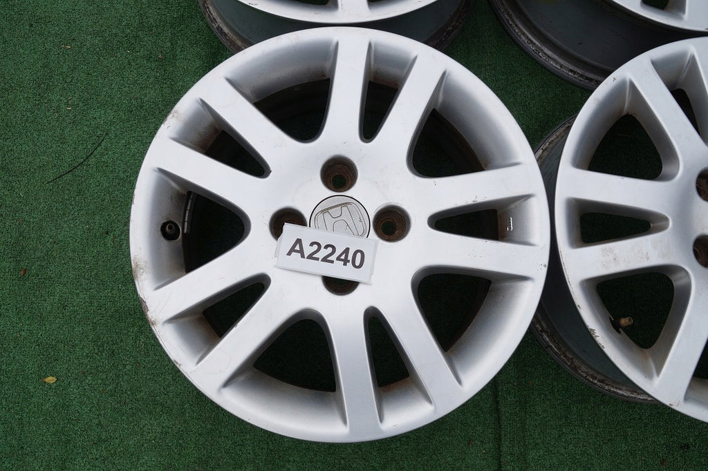 4x Alufelge 15 Zoll 6.0" 4x100 45ET Silber Honda Civic VII I Rim Wheel FEL7467646825ta