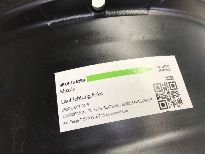1x Alufelge 18 Zoll 7.5" 5x114.3 45ET KSR4V3810 KSR4-V3-810 Mazda Cx-60 Cx60 FEL7159342617lo