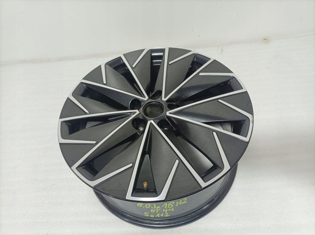 1x Alufelge 18 Zoll 8.0" 5x112 44ET Glanz Schwarz Mg Rim Wheel FEL3670689778ek