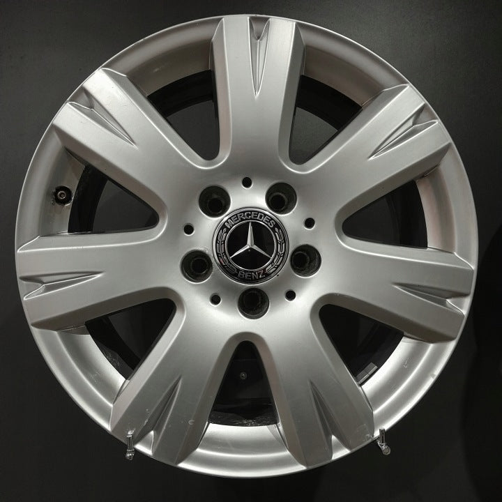 4x Alufelge 16 Zoll 7.0" 5x112 43ET Matt Silber A2044012602 Mercedes-Benz W204 FEL4112135810bl