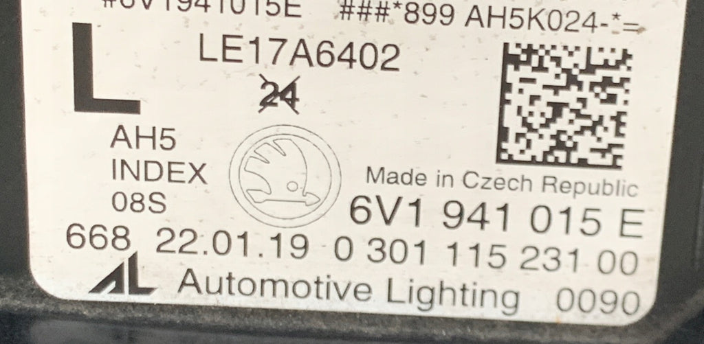 Frontscheinwerfer Skoda Fabia III 6V1941015E LED Links Scheinwerfer Headlight SCH6057783122fb