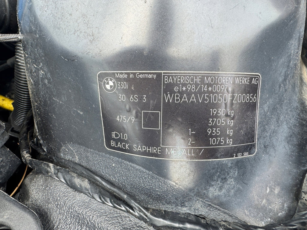Motor BMW 3 E46 M54B30 3.0 231PS 403TKm Benzin Engine Unkomplett