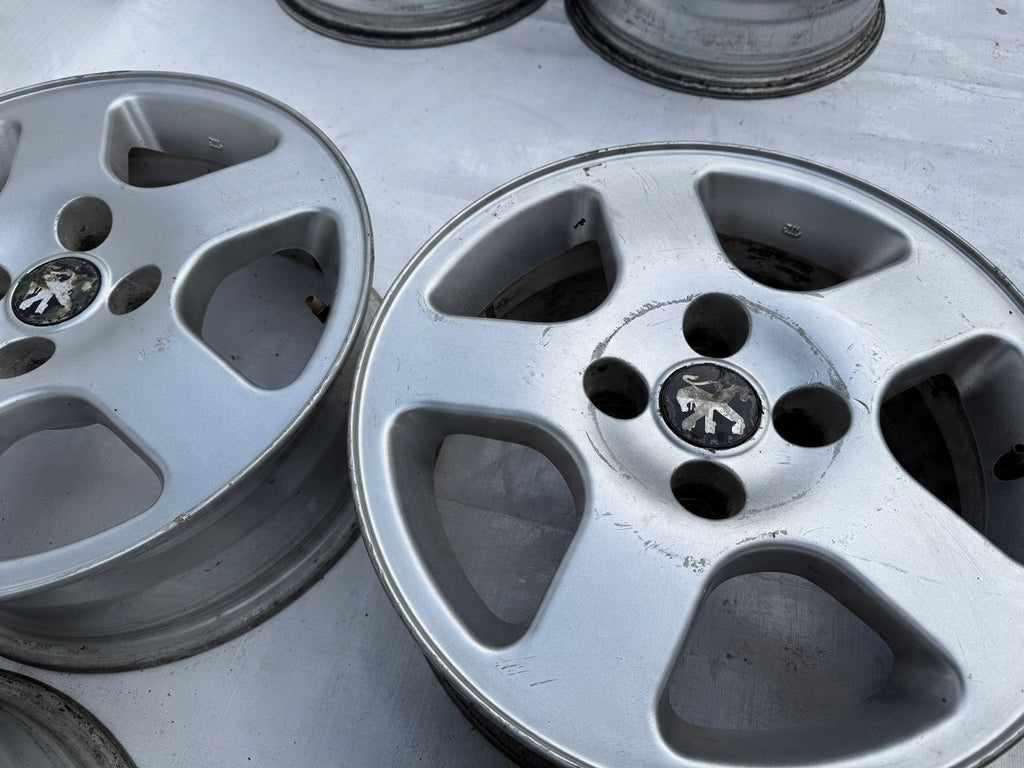 4x Alufelge 15 Zoll 6.0" 4x108 18ET Silber Citroën Rim Wheel
