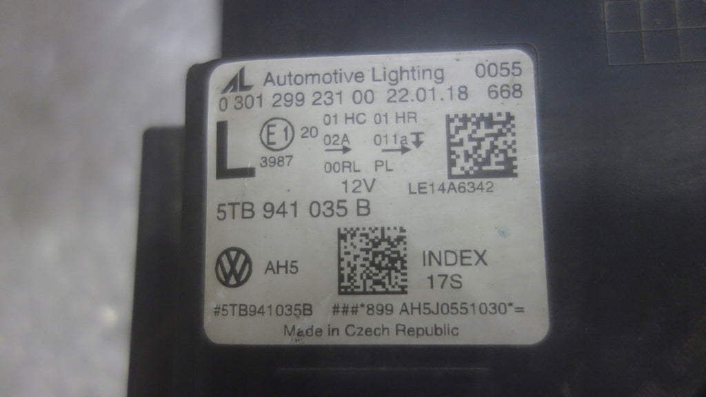 Frontscheinwerfer VW Touran 5TB941035 LED Ein Stück (Rechts oder Links)