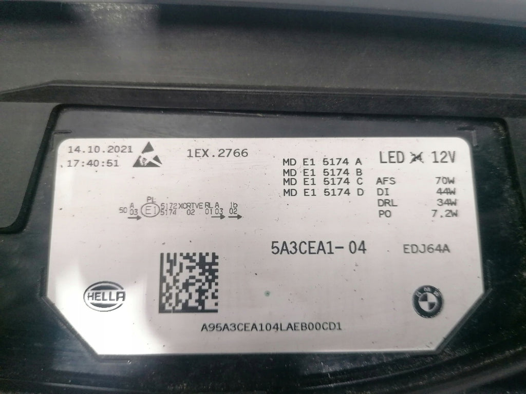 Frontscheinwerfer BMW IX I20 5A3CEA1 Laser Links Scheinwerfer Headlight SCH3164982666ws