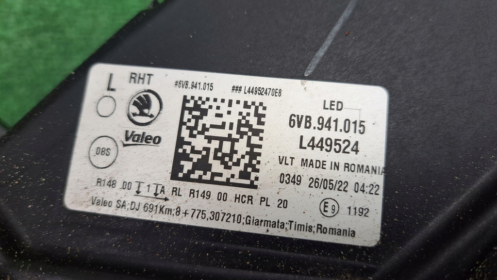 Frontscheinwerfer Skoda Fabia 6VB941015 Full LED Links Scheinwerfer Headlight