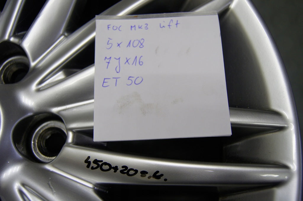 1x Alufelge 16 Zoll 7.0" 5x108 50ET Glanz Silber F1EJ-A1B Ford Mondeo Rim Wheel FEL5293803473ck