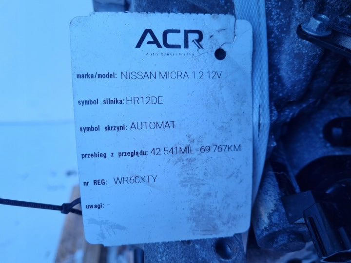 Motor Nissan Note HR12DE 1.2 80PS 59kW 69TKm 2012 Benzin Engine Unkomplett MOT4346459929em