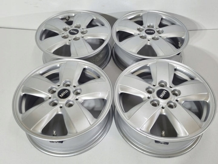 4x Alufelge 15 Zoll 5.5" 5x112 46ET Glanz Silber 6855101 Mini Rim Wheel FEL6463992510ih