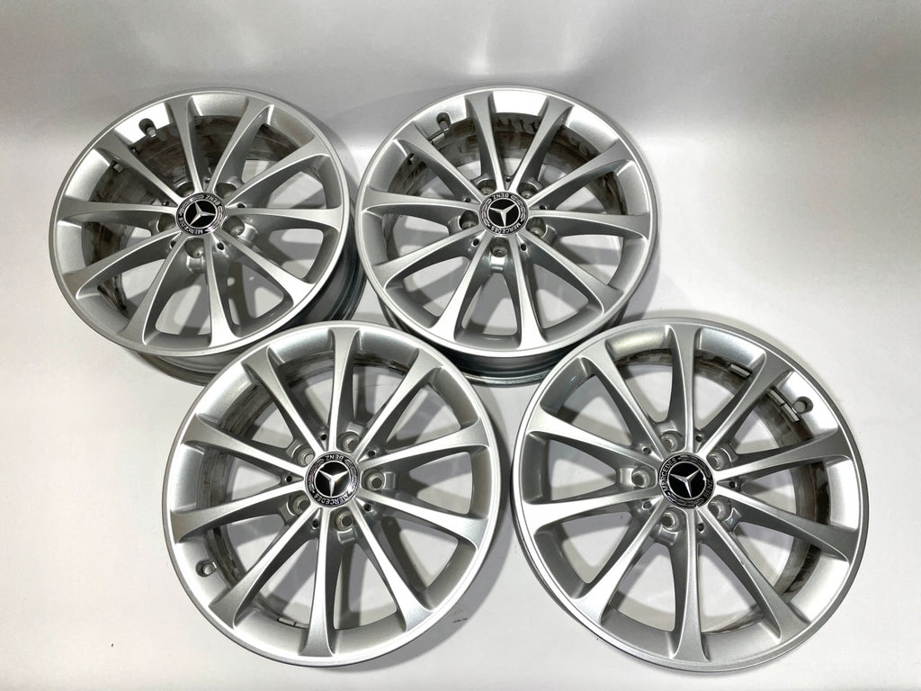 4x Alufelge 17 Zoll 6.5" 5x112 44ET Glanz Silber A1774010300 Mercedes-Benz FEL8802136106eb