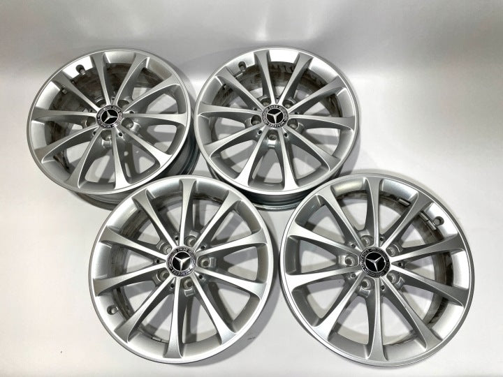 4x Alufelge 17 Zoll 6.5" 5x112 44ET Glanz Silber A1774010300 Mercedes-Benz FEL8802136106eb