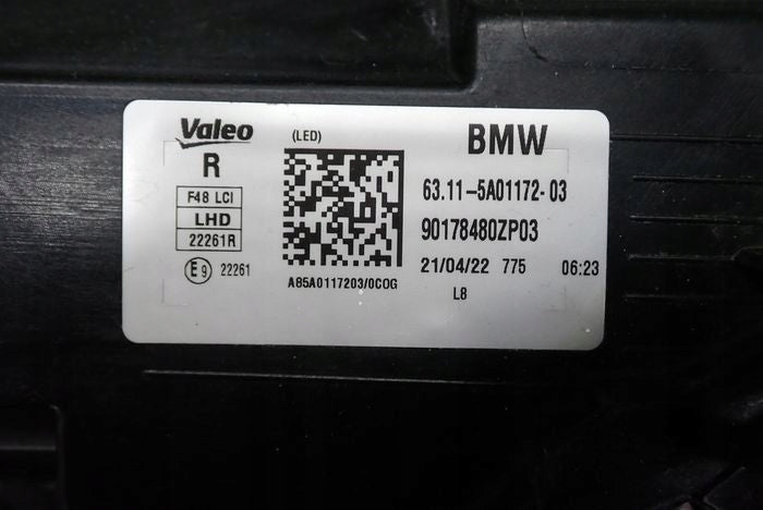Frontscheinwerfer BMW X1 F48 5AD1172-03 Rechts Scheinwerfer Headlight SCH1481156672yy