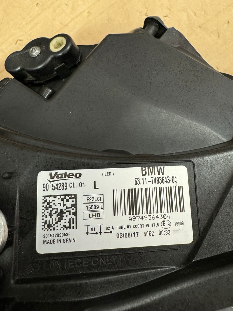 Frontscheinwerfer BMW 2 F22 F87 F23 7493643 LED Links Scheinwerfer Headlight SCH2215673367bg