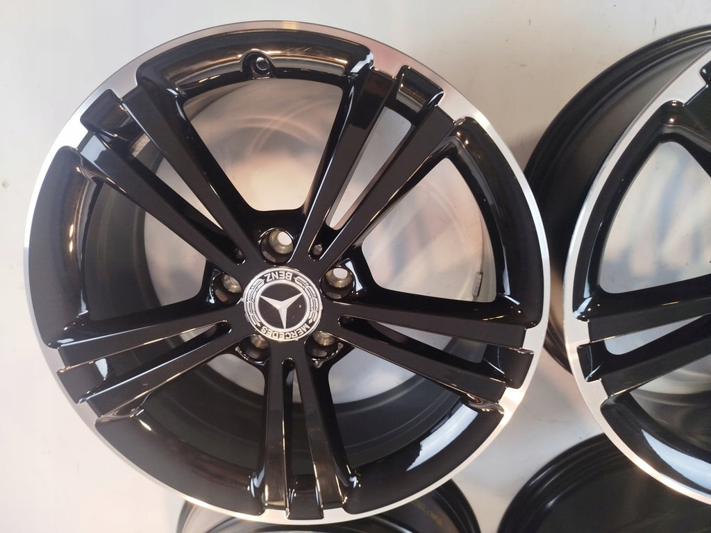 4x Alufelge 18 Zoll 7.5" 5x112 49ET Glanz Schwarz A1774011300 Mercedes-Benz FEL5976688143th