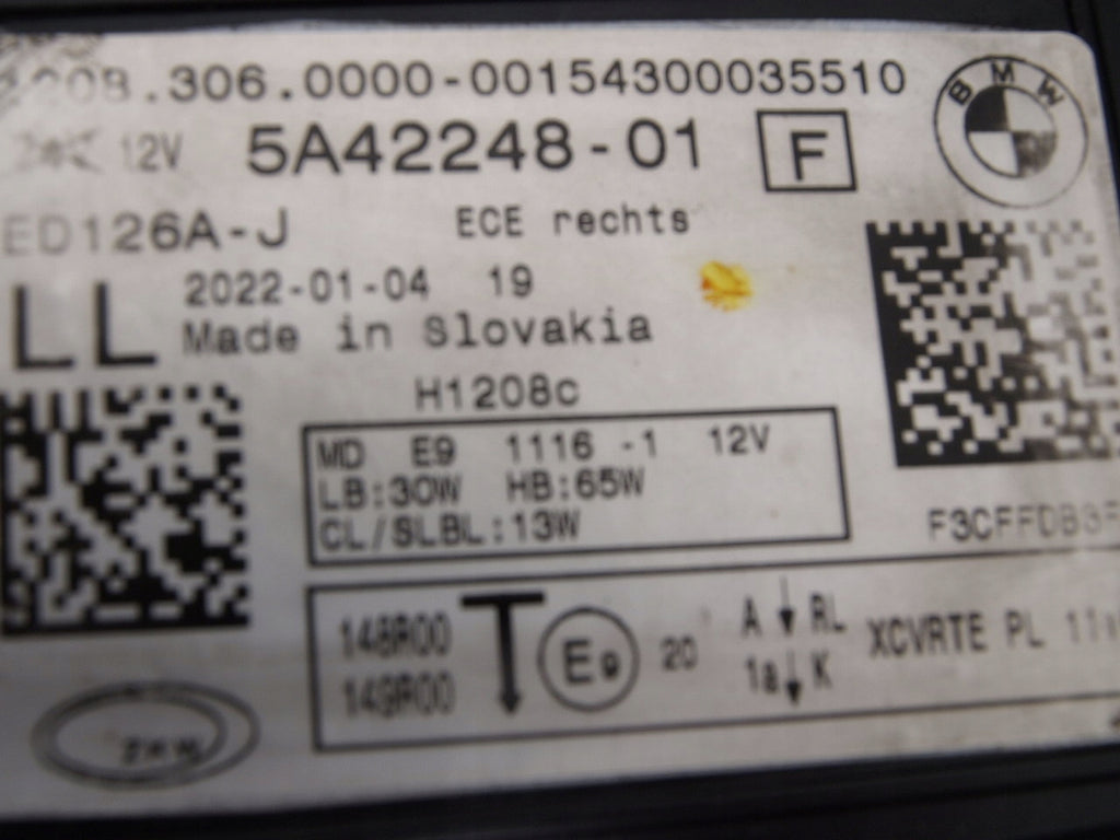 Frontscheinwerfer BMW 2 Active Tourer U06 5A42248-01 Rechts Headlight SCH6146061264js