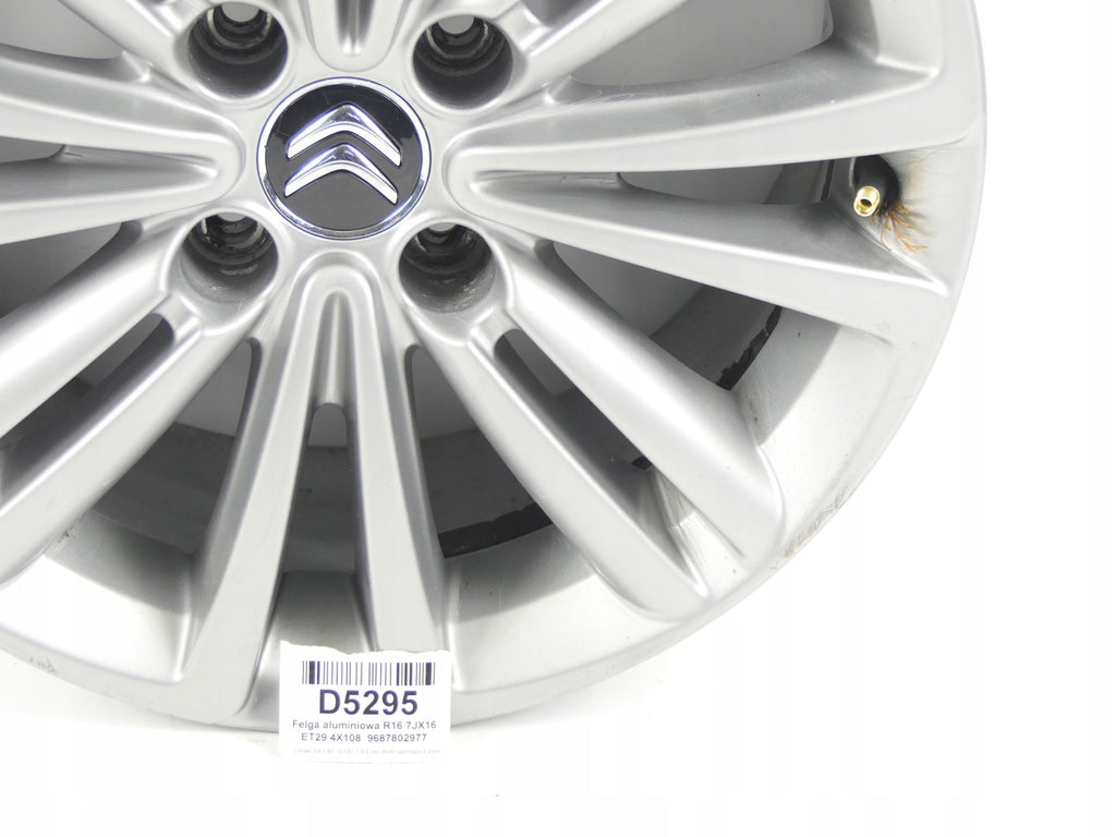 1x Alufelge 16 Zoll 7.0" 4x108 9687802977 Citroën C4 II B7 Hatchback I Rim Wheel FEL9170225246rq