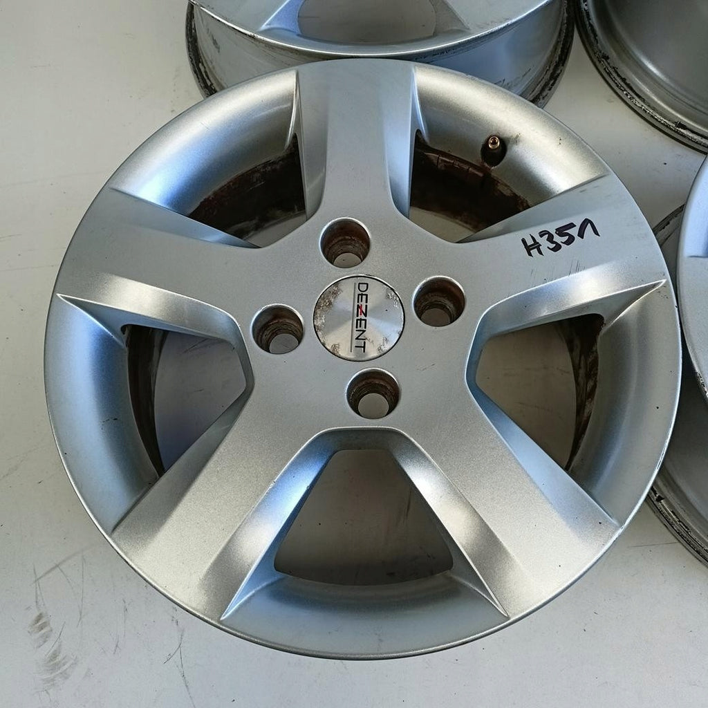 4x Alufelge 15 Zoll 6.0" 4x108 52 5ET Glanz Silber 5S6JAA Ford Fiesta I Fusion FEL8195242017af
