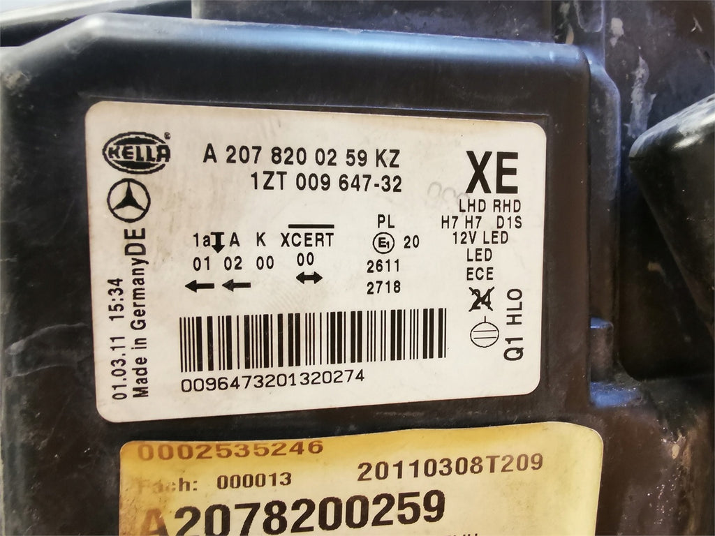 Frontscheinwerfer Mercedes-Benz A2078200259 Xenon Rechts Scheinwerfer Headlight SCH8697518402az