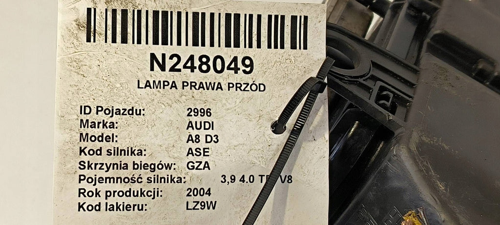 Frontscheinwerfer Audi A8 4E0941030AR Rechts Scheinwerfer Headlight