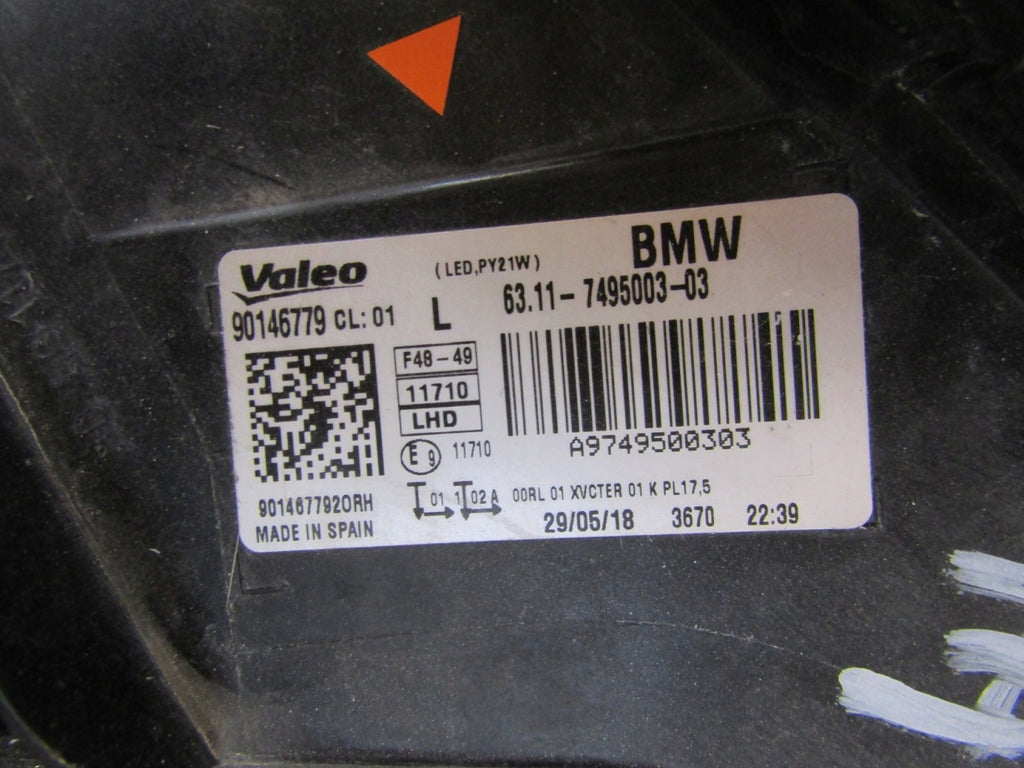 Frontscheinwerfer BMW X1 F48 7495003 LED Links Scheinwerfer Headlight SCH3548983685nv