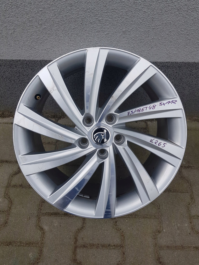 1x Alufelge 18 Zoll 7.5" 5x112 5E3601025AS Skoda Octavia Rim Wheel FEL4750714823ni