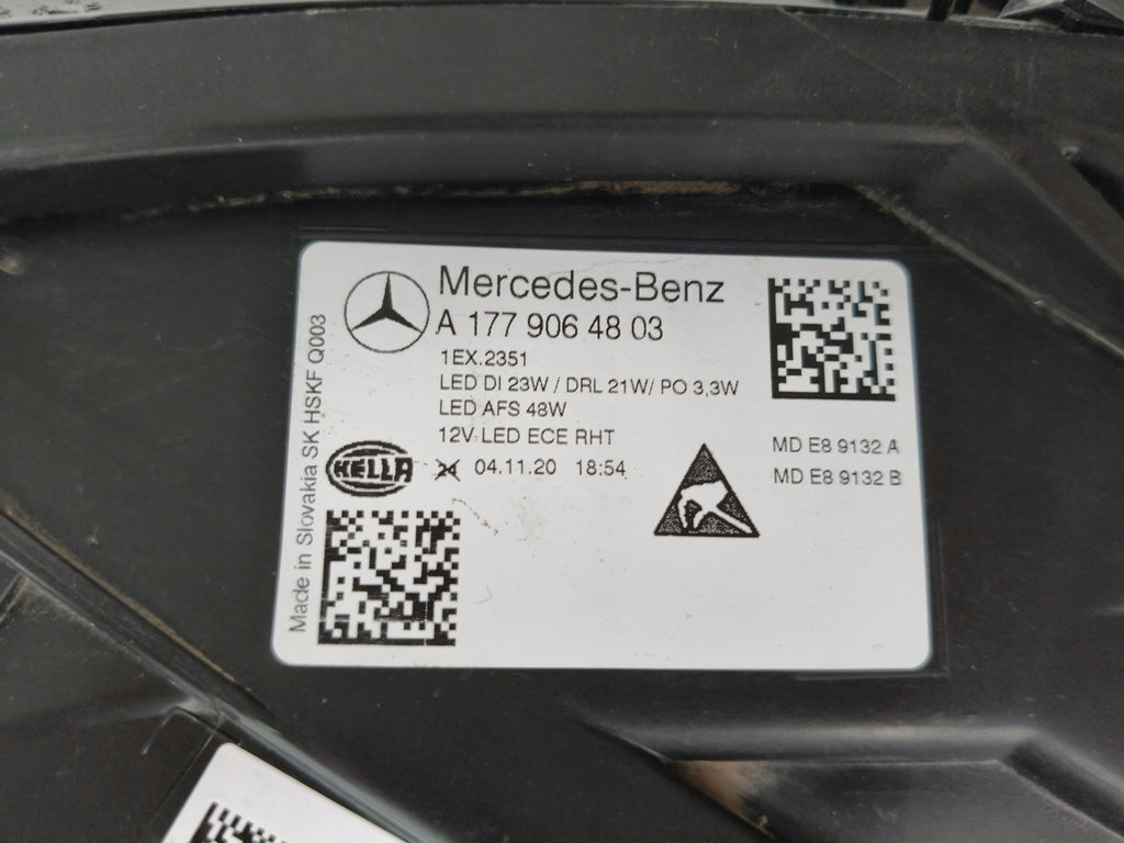 Frontscheinwerfer Mercedes-Benz W177 A1779064803 Full LED Rechts Headlight SCH8973933821ro