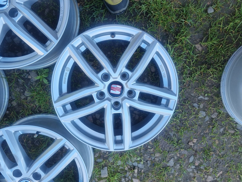 4x Alufelge 16 Zoll 6.5" 5x112 46ET Glanz KBA53206 VW Golf Rim Wheel FEL2849935704jq