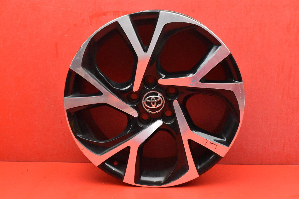 1x Alufelge 18 Zoll 7.0" 5x114.3 50ET Glanz Schwarz 42611-F4040 Toyota C-Hr FEL5777958224jo