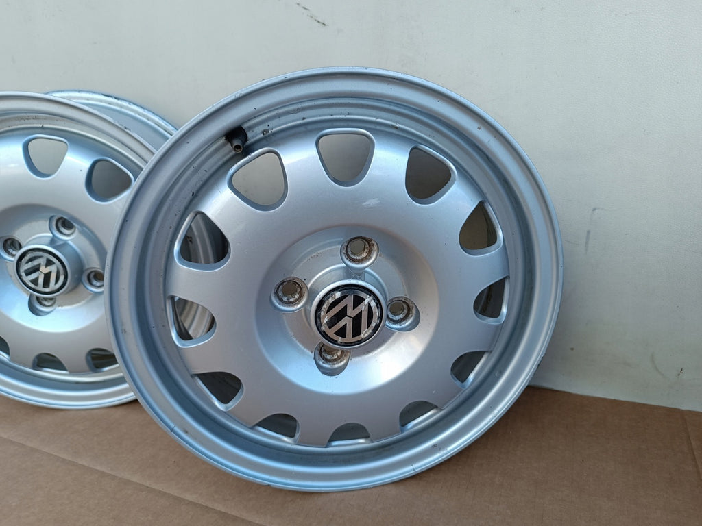1x Alufelge 14 Zoll 4.5" 4x100 38ET 6E0601025D VW Lupo Rim Wheel