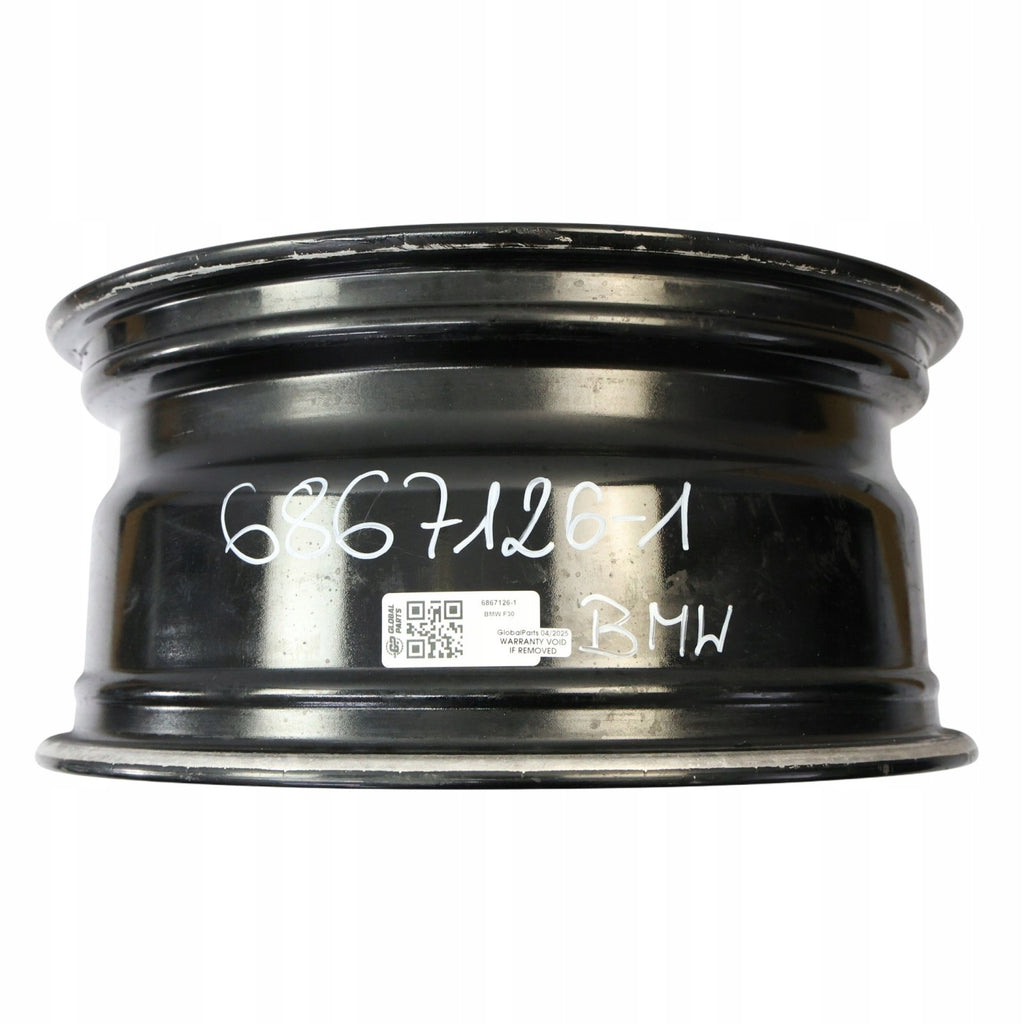 1x Alufelge 17 Zoll 7.5" 5x120 37ET Glanz Schwarz 6867126 BMW F30 F32 F31 FEL3216983322nt