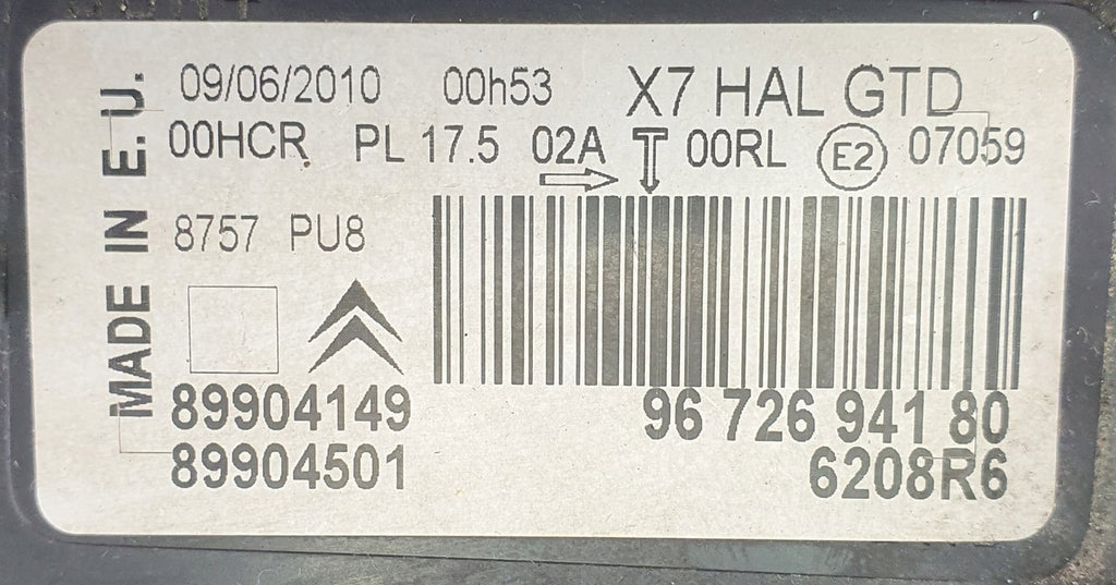 Frontscheinwerfer Citroën C5 III 9672694180 Links Scheinwerfer Headlight