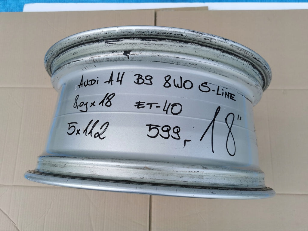 1x Alufelge 18 Zoll 8.0" 5x112 40ET Glanz Silber 8W0601025EC Audi A4 B9