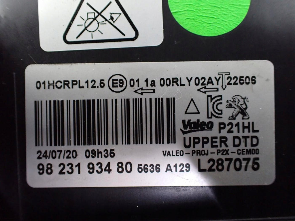 Frontscheinwerfer Peugeot 2008 II 9823193480 LED Rechts Scheinwerfer Headlight SCH1480419183jo