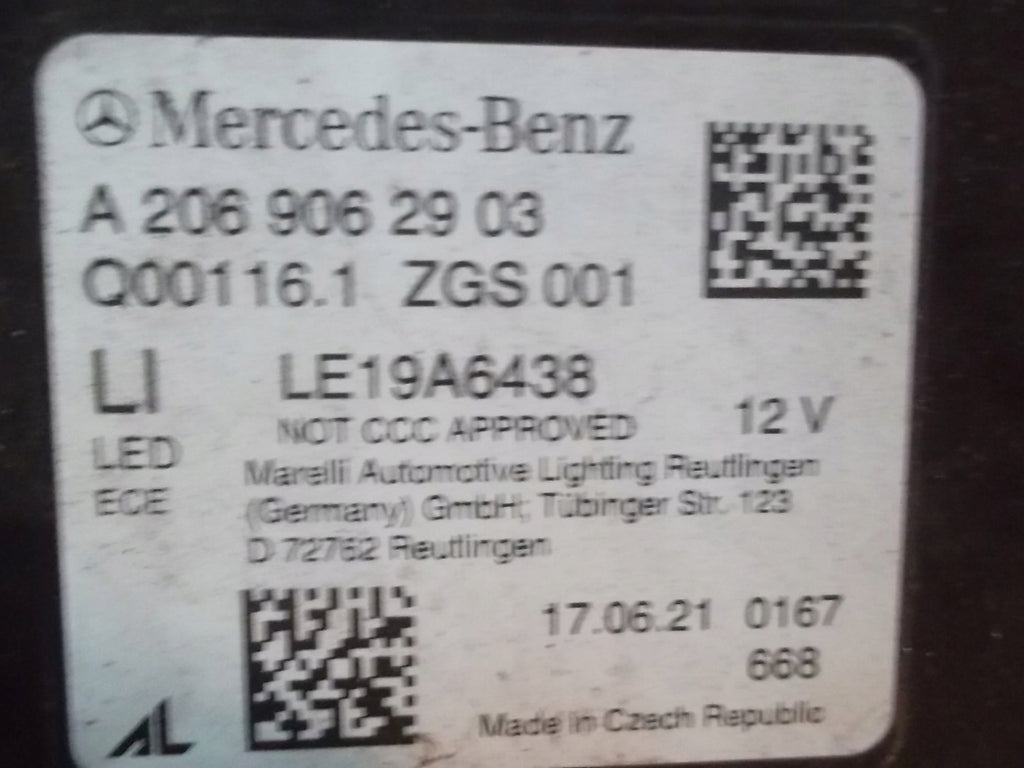 Frontscheinwerfer Mercedes-Benz W206 A2069062903 Links Scheinwerfer Headlight SCH4171623509ll