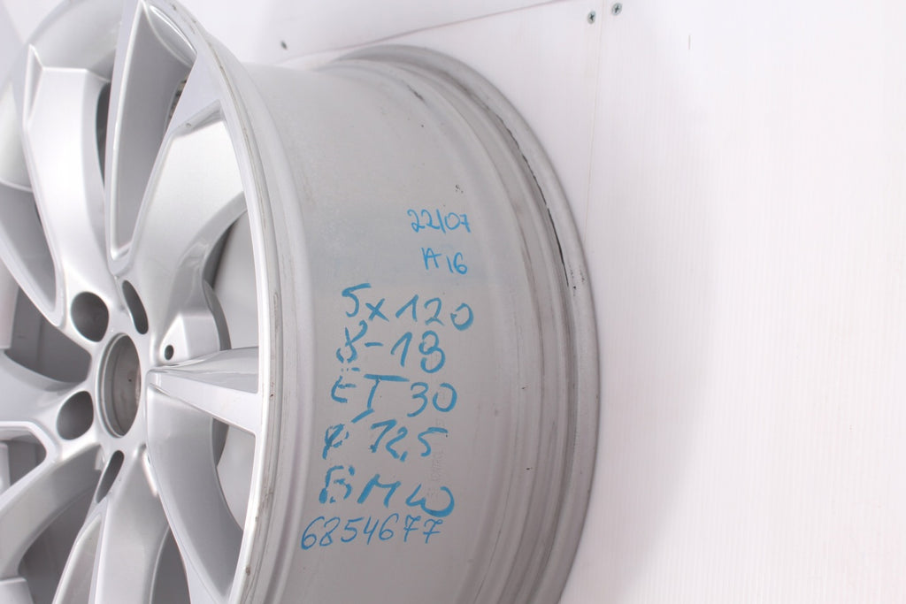 1x Alufelge 18 Zoll 8.0" 5x120 30ET Glanz Silber 6854677 BMW 1 Rim Wheel FEL4820062175eu