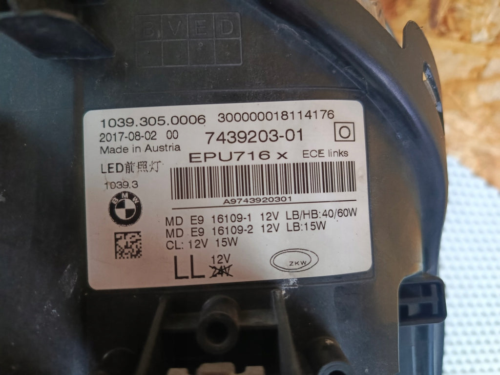 Frontscheinwerfer BMW 5 7439203-01 Full LED Links Scheinwerfer Headlight SCH3822857938de