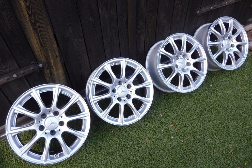 4x Alufelge 16 Zoll 6.5" 5x112 38ET Glanz Silber A2054012400 Mercedes-Benz W205 FEL4680415090qm