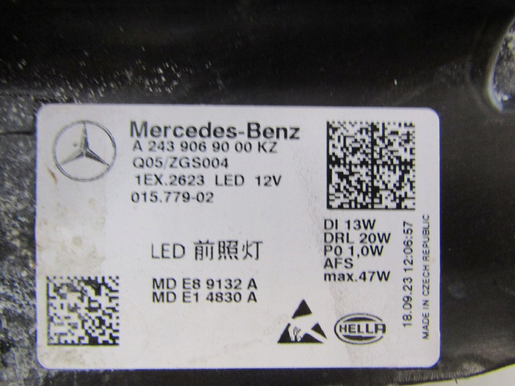 Frontscheinwerfer Mercedes-Benz Eqa Eqb A2439069000 LED Rechts Headlight SCH3829086574be