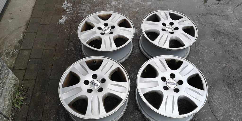 1x Alufelge 16 Zoll 6.5" 5x108 52 5ET Glanz Silber Ford Focus C-Max Rim Wheel FEL5821654032ea