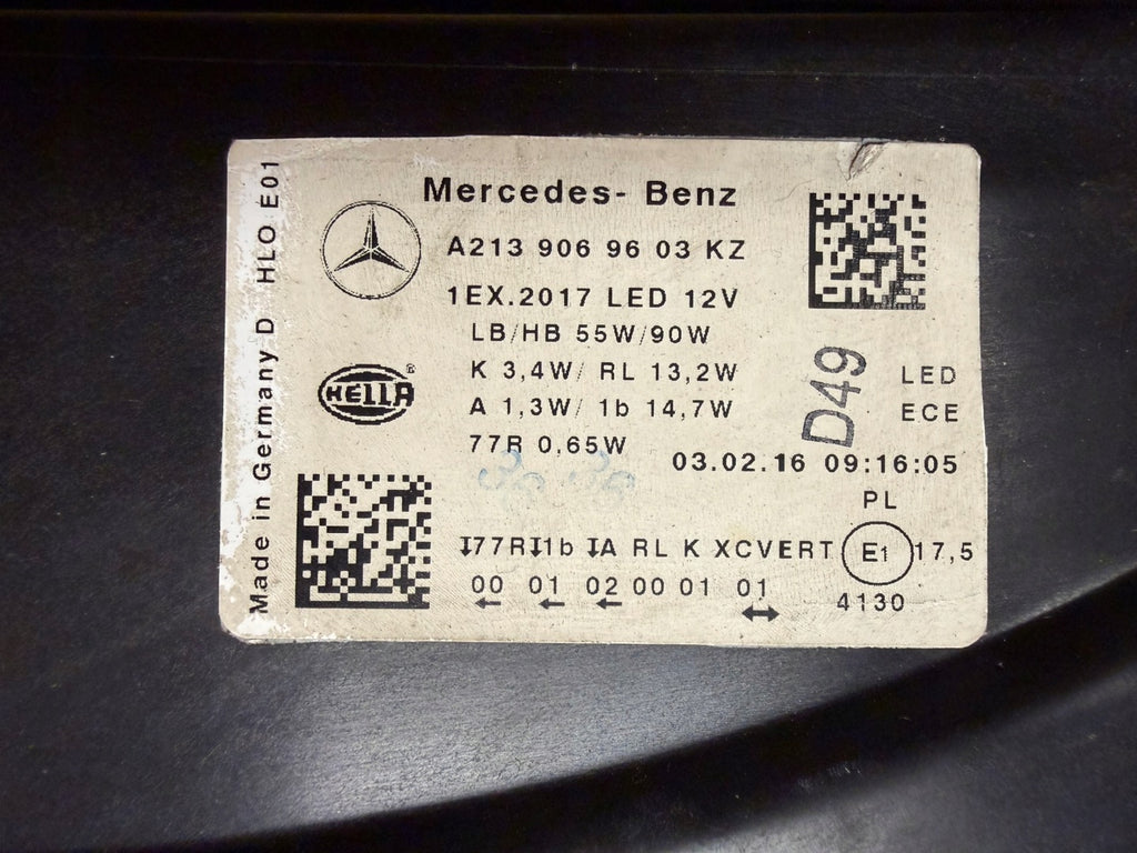 Frontscheinwerfer Mercedes-Benz W213 A2139069603KZ LED Rechts Headlight SCH8076098241qc