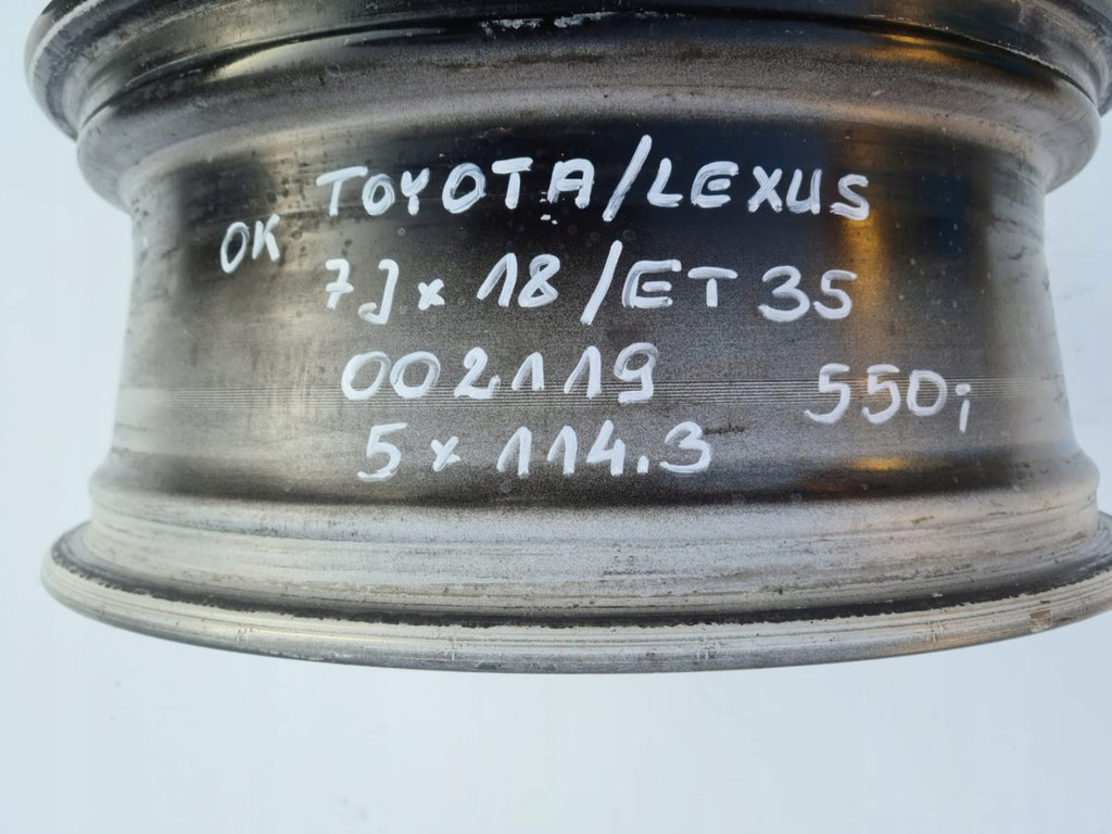 1x Alufelge 18 Zoll 7.0" 5x114.3 35ET Lexus Rim Wheel FEL5371260776tq