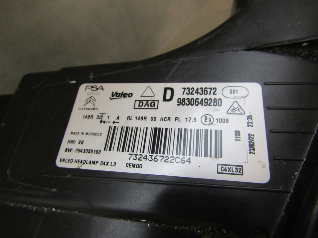 Frontscheinwerfer Citroën C4 9830649280 LED Rechts Scheinwerfer Headlight