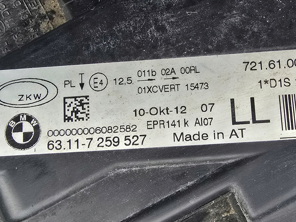 Frontscheinwerfer BMW 3 F30 F31 7259527 Bi-Xenon Links Scheinwerfer Headlight SCH9252770350ny