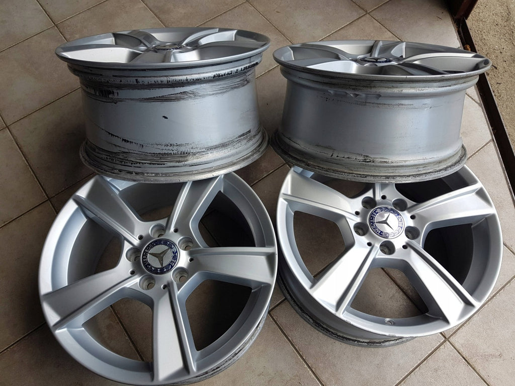 4x Alufelge 17 Zoll 8.5" 5x112 58ET Glanz Silber A2044019002 Mercedes-Benz W204 FEL7924257621nq