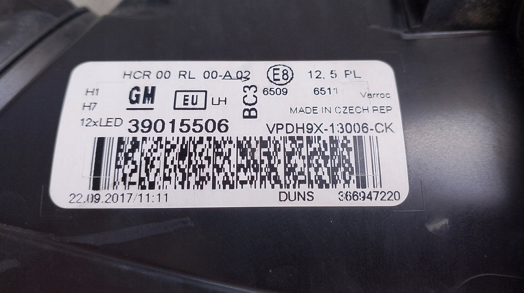 Frontscheinwerfer Opel Adam 39015506 LED Links Scheinwerfer Headlight