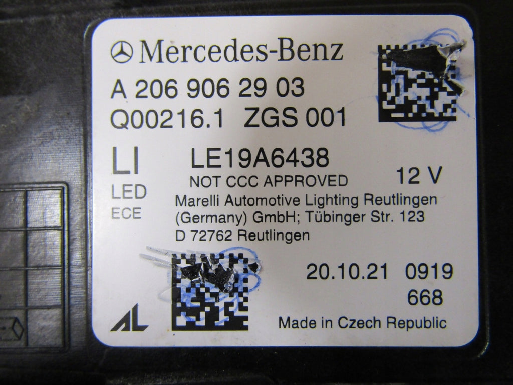 Frontscheinwerfer Mercedes-Benz W206 A2069062903 LED Links Headlight SCH1169686058ma